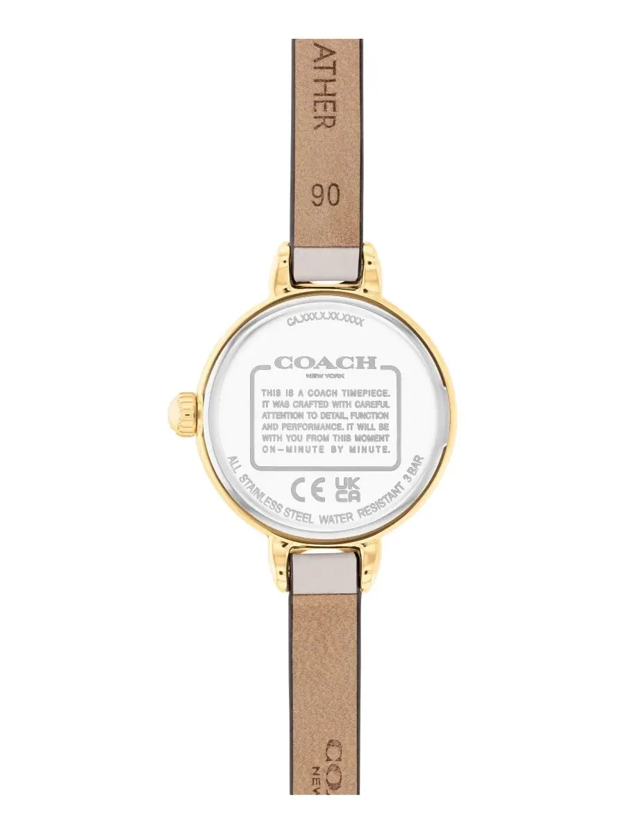 Женские часы Iris Chalk с кожаным ремешком, 22,5 мм Coach — изображение 2 из 5, оттенок мел