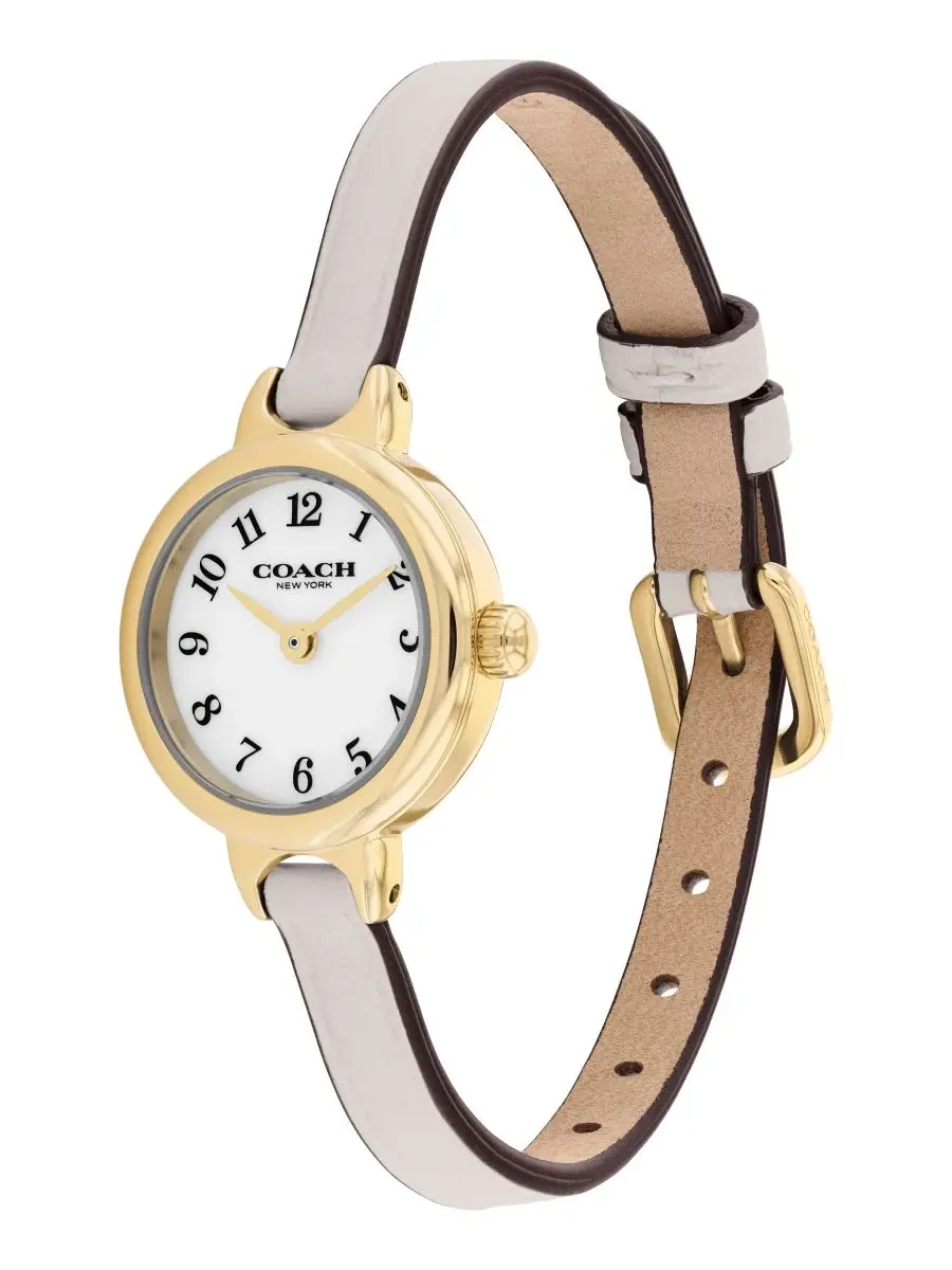 Женские часы Iris Chalk с кожаным ремешком, 22,5 мм Coach — изображение 3 из 5, оттенок мел