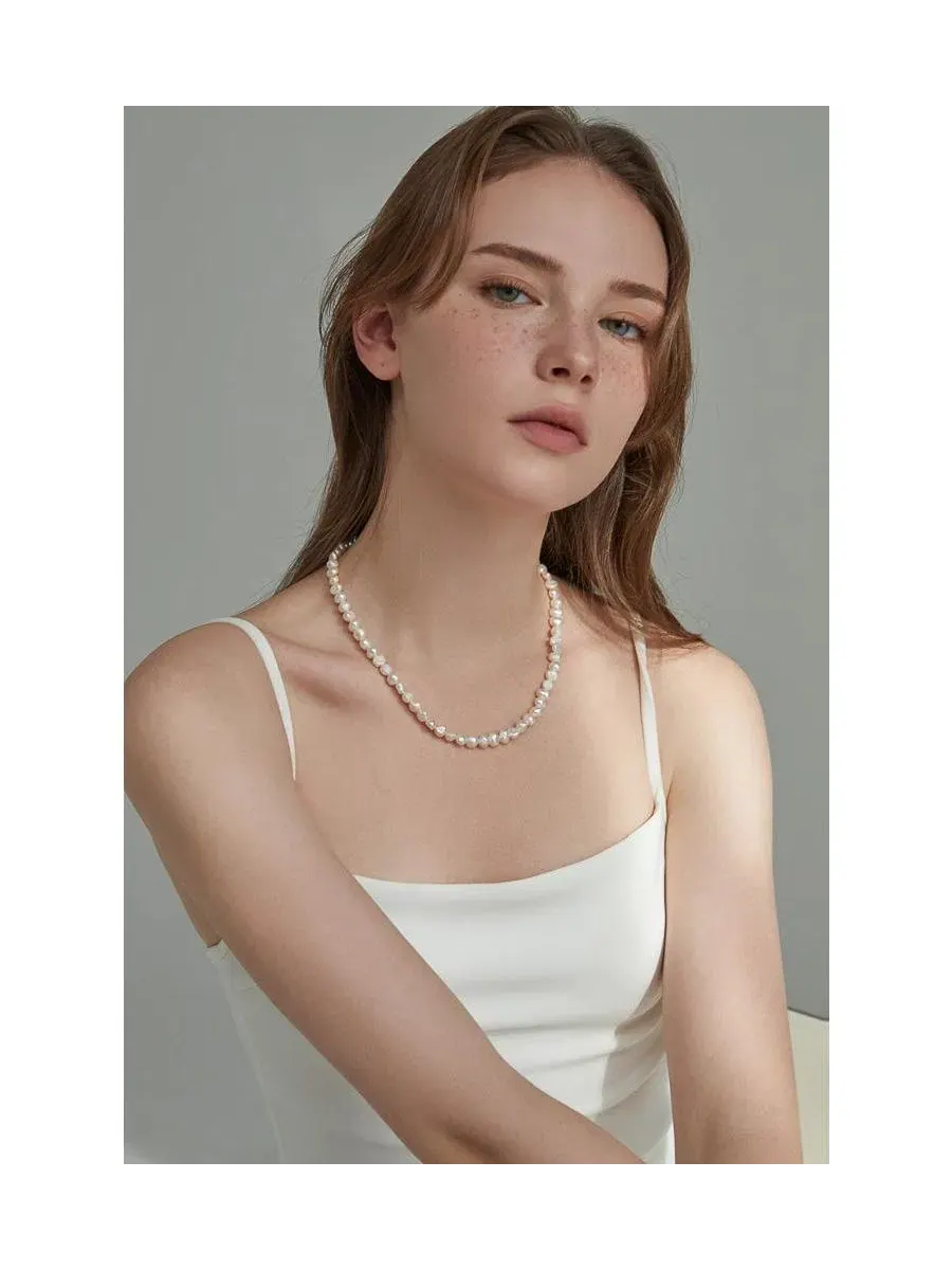 Комплект из ожерелья и сережек из пресноводного жемчуга Jackie Pearl Joey Baby — изображение 5 из 8, оттенок серебряный