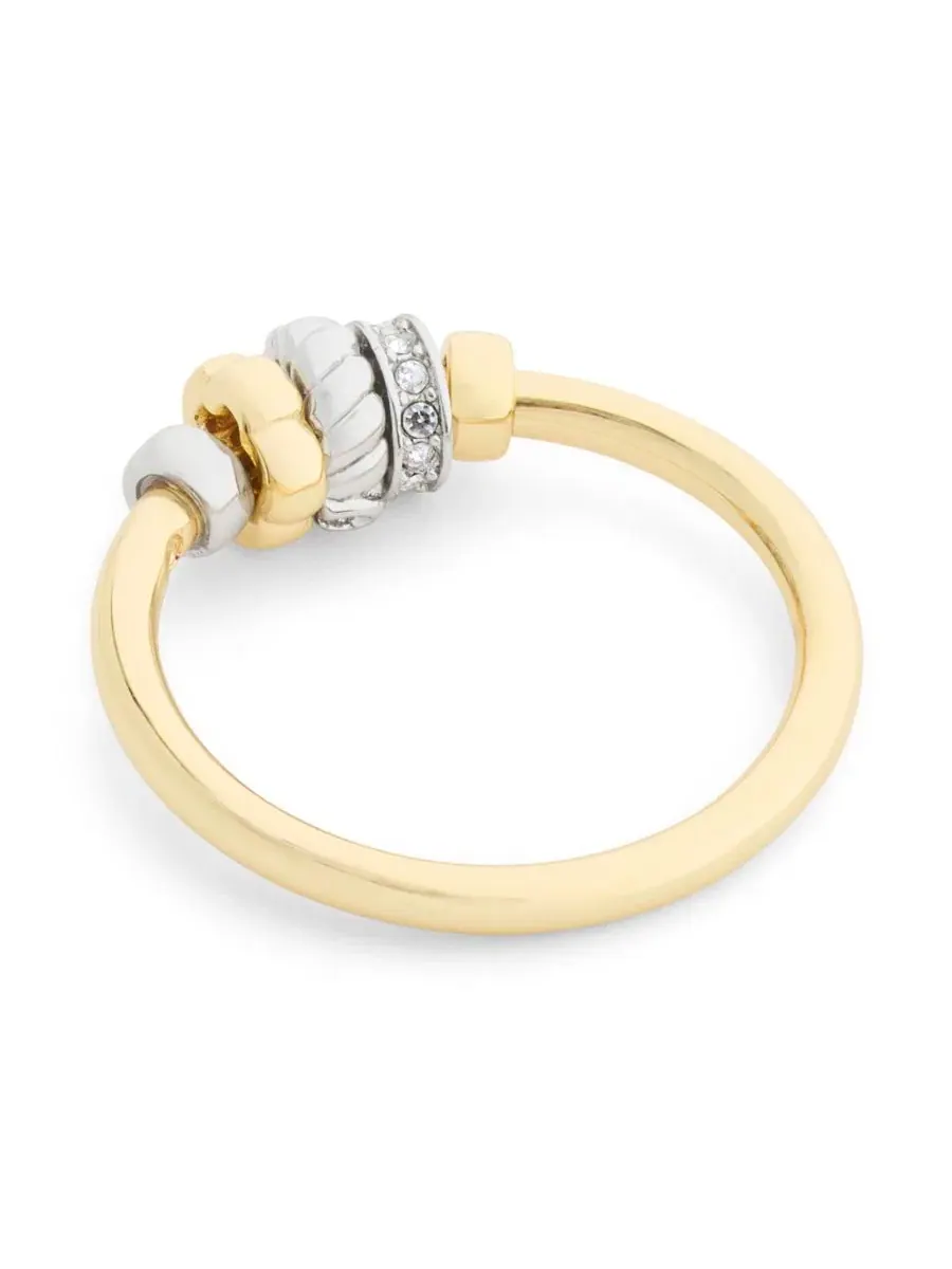 Кольцо-полоса с подвесками Faux Stone Signature Rondelle Charm Band COACH — изображение 3 из 3, оттенок мульти
