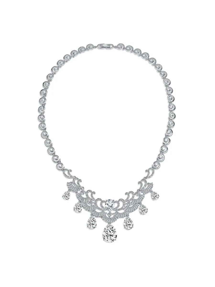 Колье-воротник с подвесками-каплями Art Deco Estate Jewelry Bling Jewelry