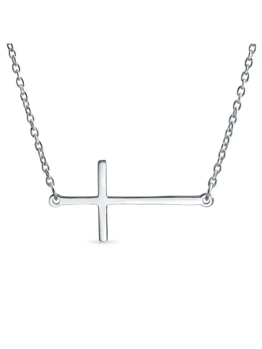 Подвеска-крест с цепочкой, 45-50 см, серебро 925 пробы Bling Jewelry