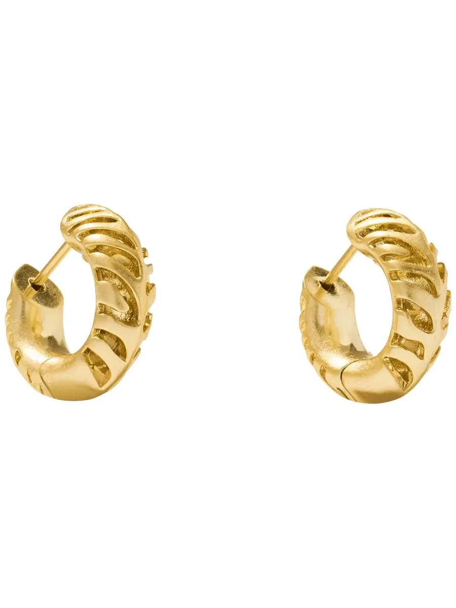 Серьги-конго с принтом в тигриную полоску Mikki Kendra Scott — изображение 2 из 3, оттенок золото