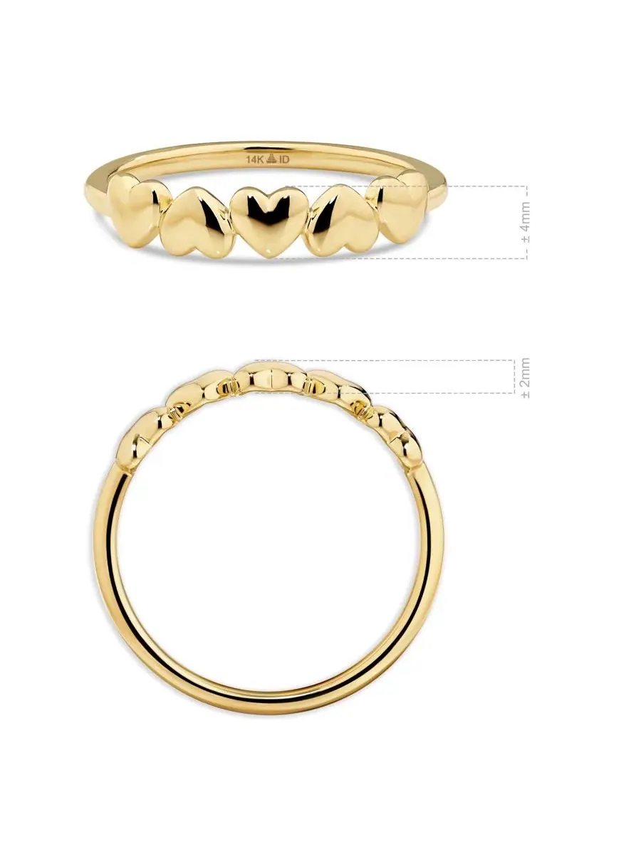 Кольцо из 14K золота Sweet Heart Ring DEVATA — изображение 4 из 4, оттенок золото
