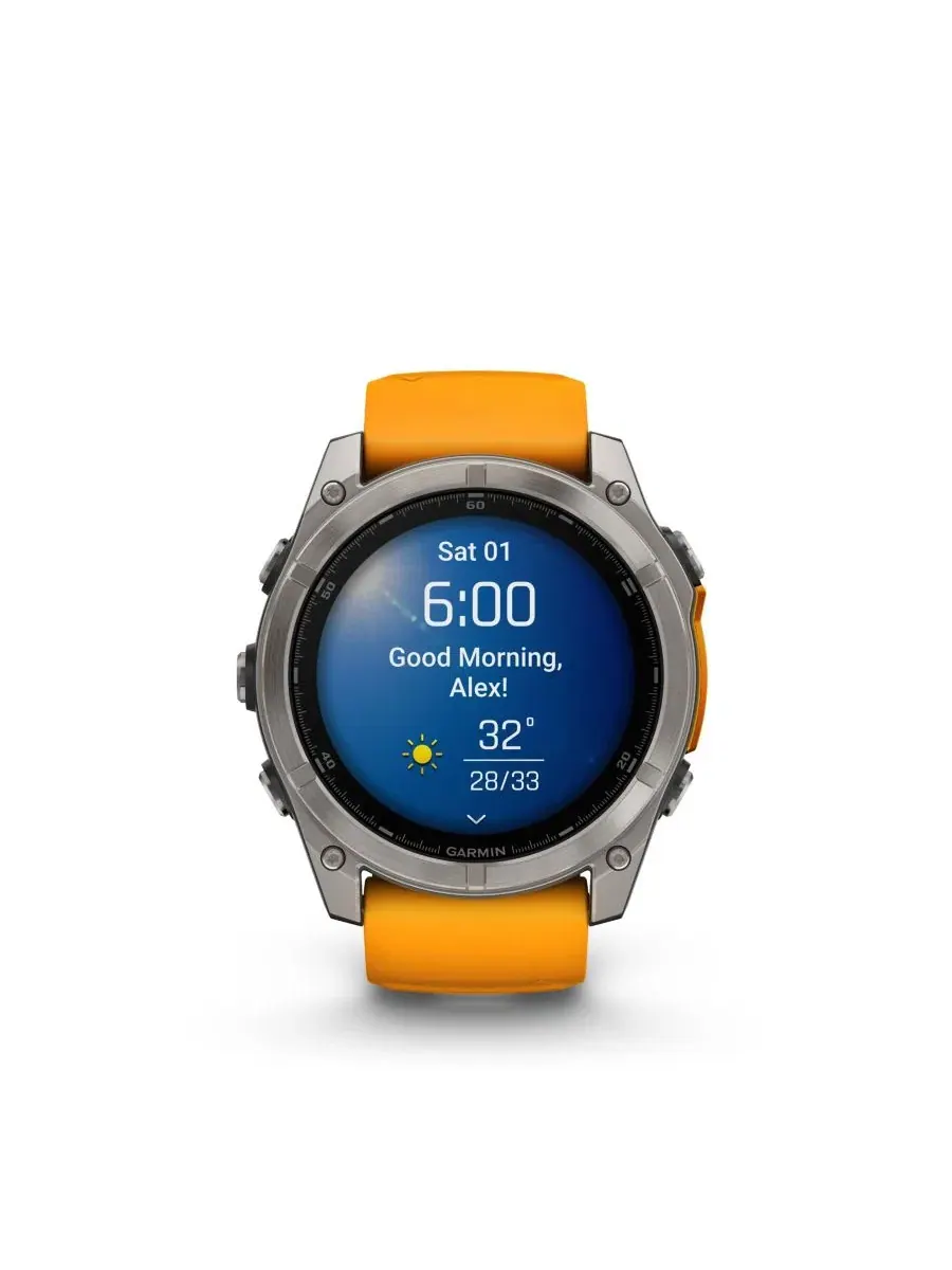 Мультиспортивные GPS-часы fenix 8 51 мм с AMOLED-дисплеем — изображение 5 из 6, оттенок серый/черный черный
