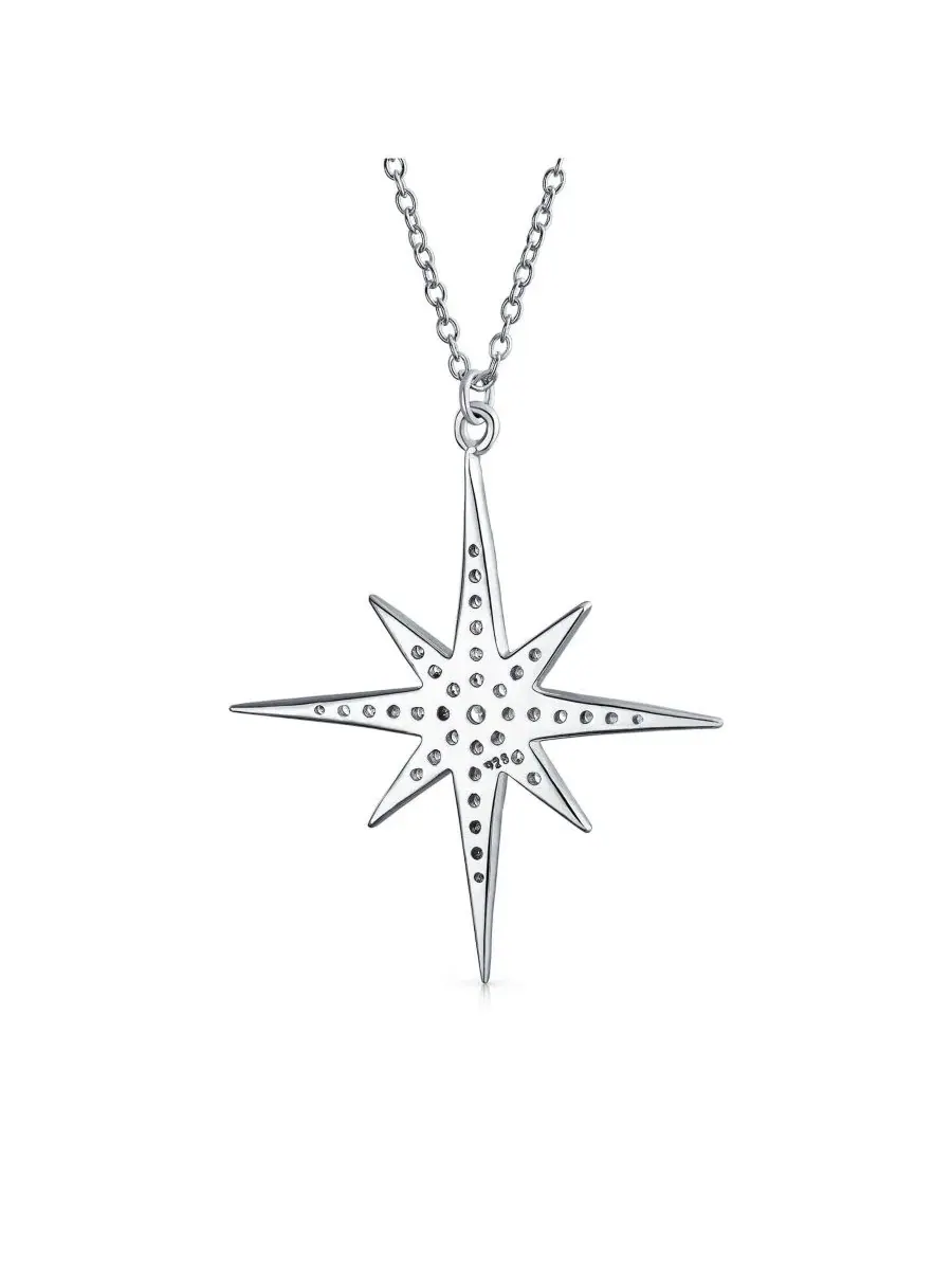 Подвеска-кулон с цепочкой из стерлингового серебра с цирконием, модель Celestial Pave Cubic — изображение 2 из 4