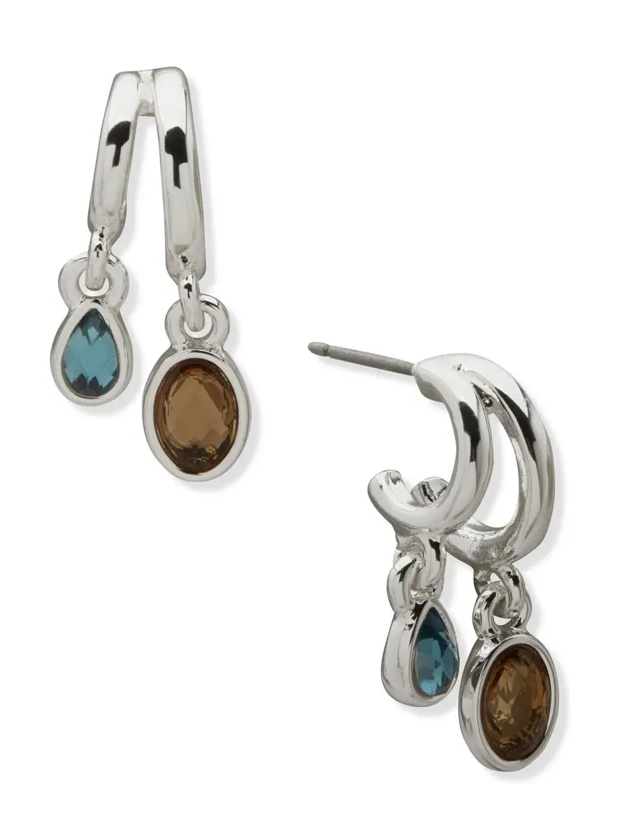 Серьги-подвески с камнями Anne Klein