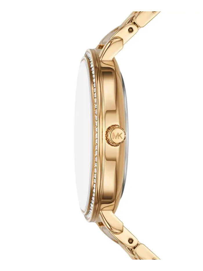 Женские часы-браслет Pyper с тремя стрелками золотистого цвета 38 мм Michael Kors — изображение 2 из 5, оттенок золото