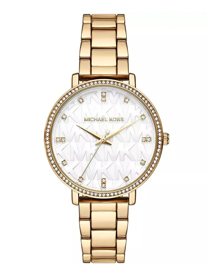 Женские часы Pyper с золотистым браслетом и тремя стрелками, 38 мм Michael Kors