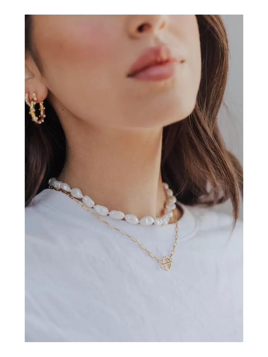Жемчужное колье-чокер Sea Breeze Choker Untamed Petals — изображение 3 из 3, оттенок золото