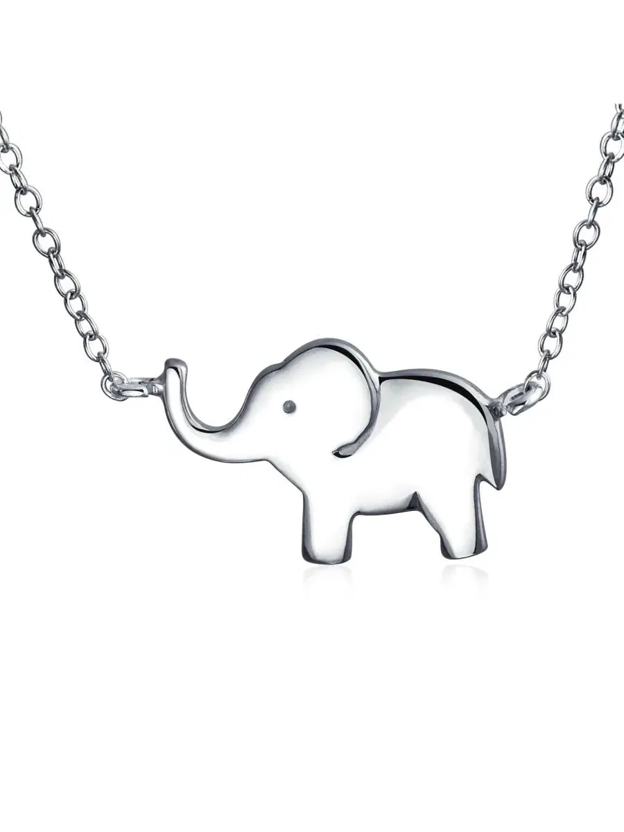 Подвеска-слон из стерлингового серебра, модель Simple Lucky Elephant, бренд Bling Jewelry