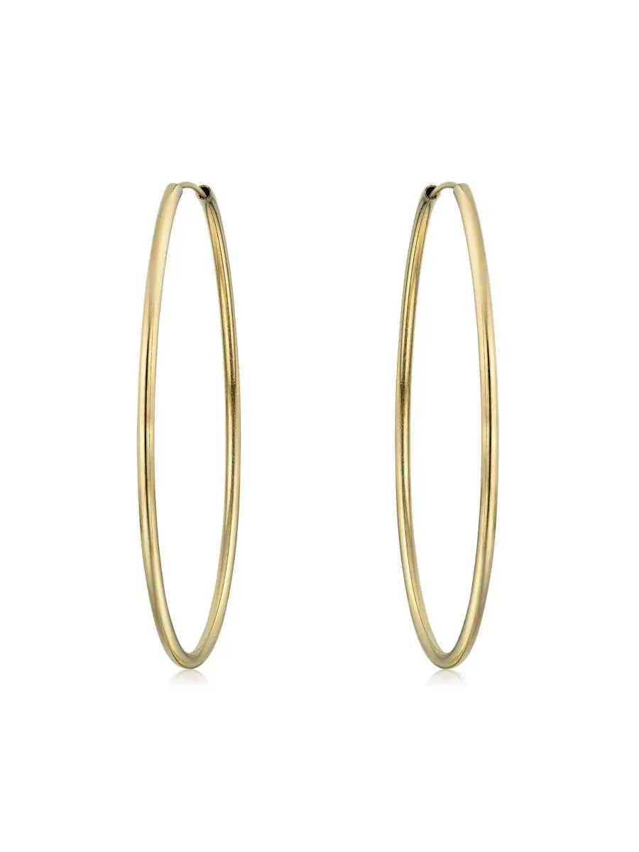 Серьги-кольца из латуни с золотым покрытием, набор из 2 пар Bling Jewelry — изображение 2 из 6, оттенок золотистый