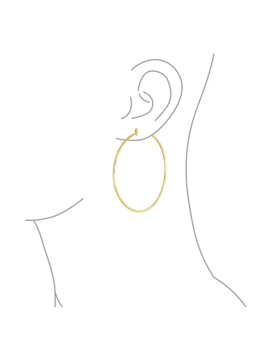 Серьги-кольца из латуни с золотым покрытием, набор из 2 пар Bling Jewelry — изображение 6 из 6, оттенок золотистый