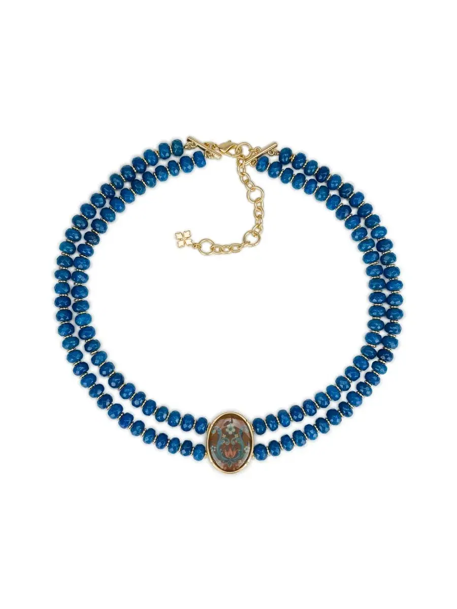 Ожерелье-подвеска Rosemaling Under Crystal Collection Strand Beaded Necklace Patricia Nash