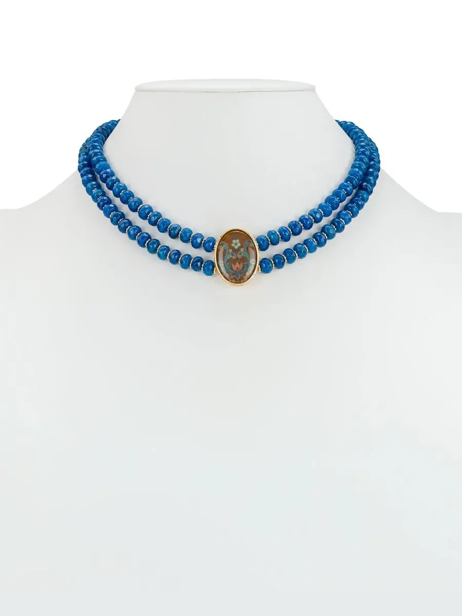 Ожерелье-подвеска Rosemaling Under Crystal Collection Strand Beaded Necklace Patricia Nash — изображение 3 из 4