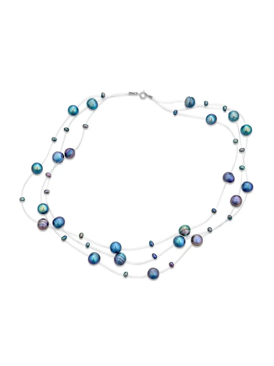Ожерелье-колье многослойное с жемчугом Bling Jewelry