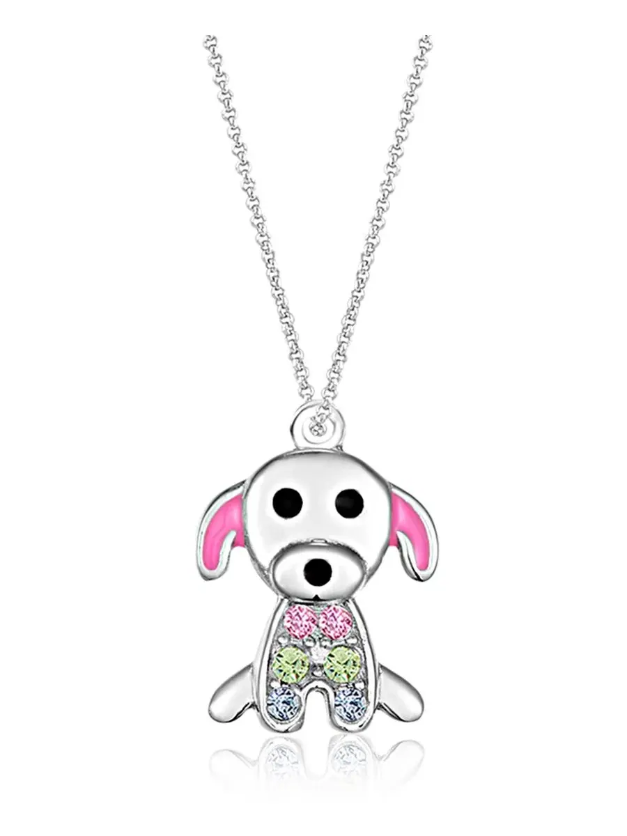 Детское колье с подвеской Girl and Dog Chanteur
