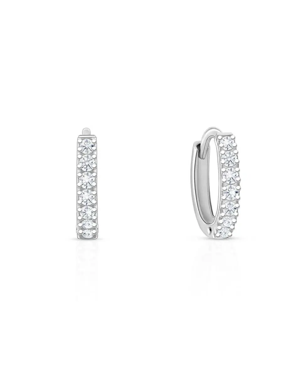 Серьги-конго из стерлингового серебра, 11 мм, с фианитами Timeless Pavé Tiny Blessings