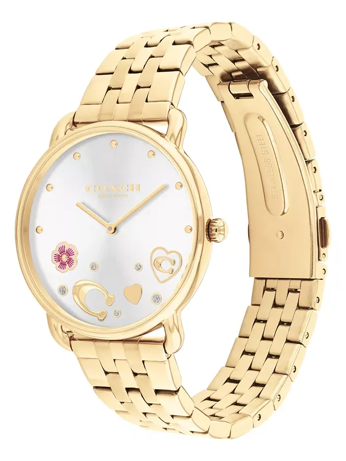 Женские часы-браслет Elliot из нержавеющей стали с золотистым покрытием, 36 мм COACH — изображение 3 из 3