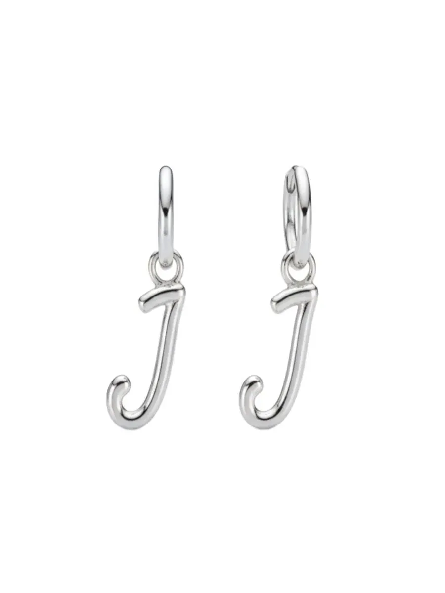 Серьги-пусеты с подвеской-буквой Oak & Luna, Letter I — изображение 1 из 6