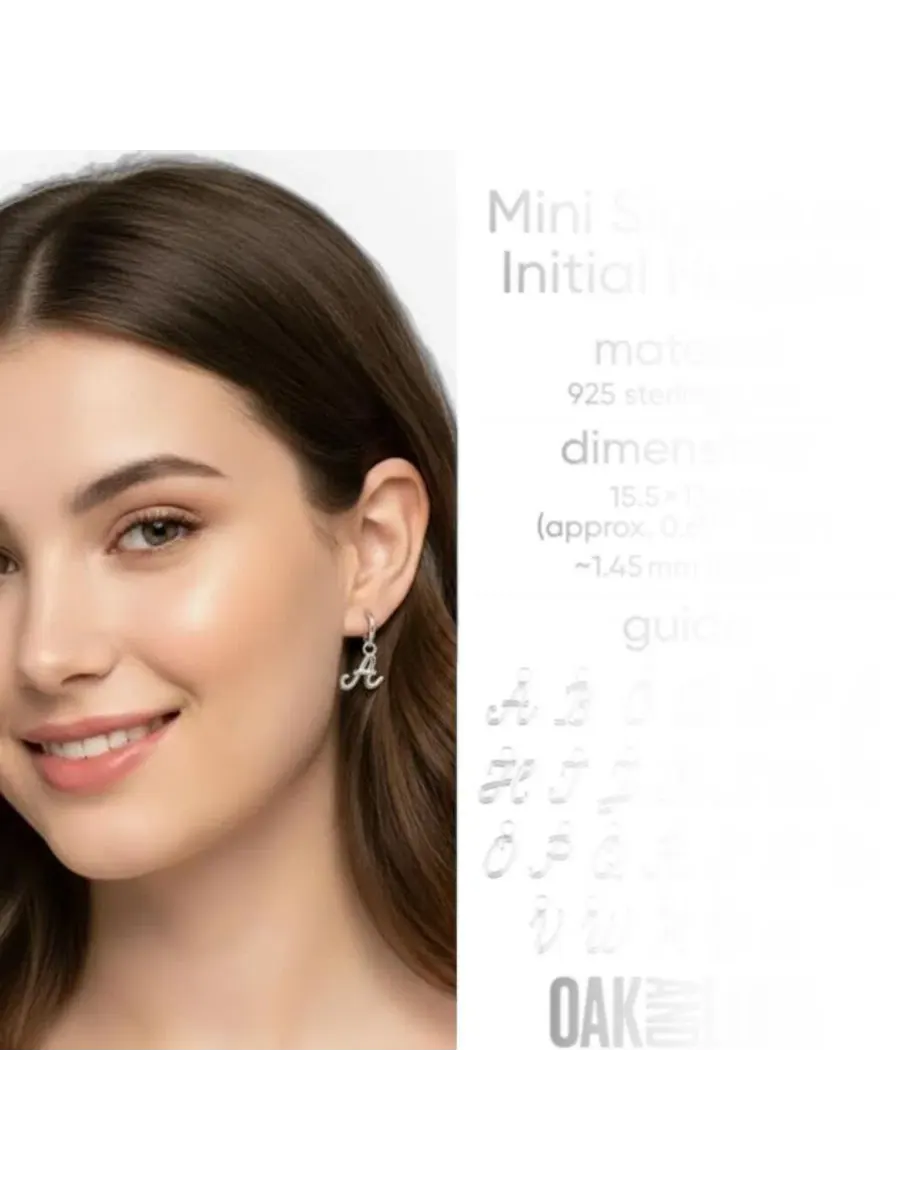 Серьги-конго с подвеской-буквой Mini Signature Initial Oak & Luna, Letter G — изображение 3 из 6