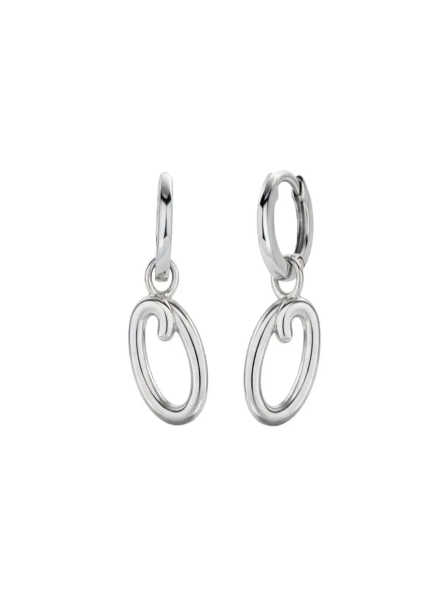 Серьги-пусеты с подвеской-буквой Mini Signature Initial Oak & Luna, Letter O — изображение 1 из 6