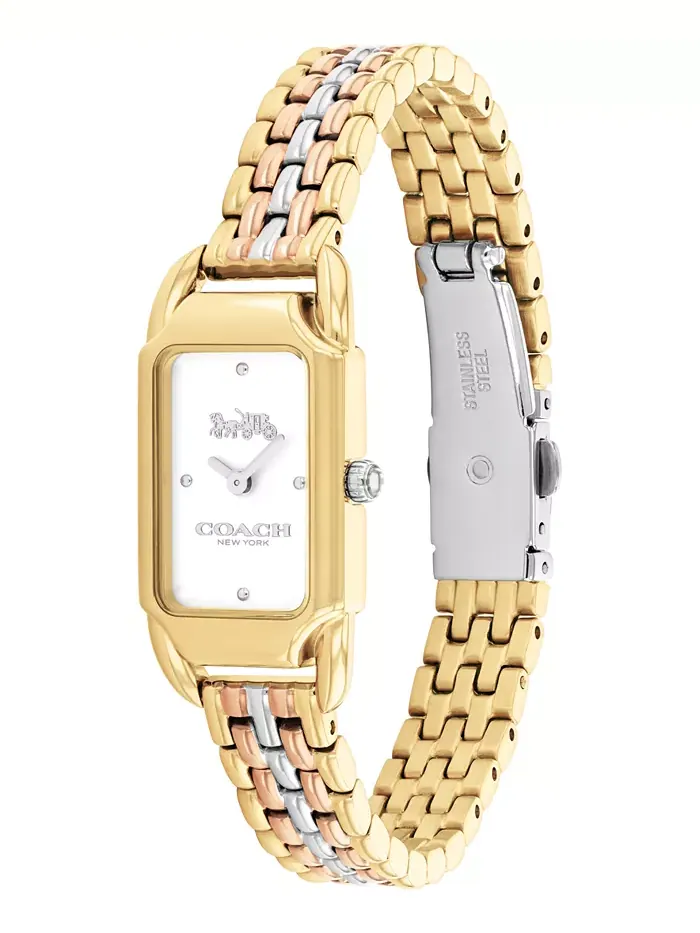 Женские часы Cadie Tri-Tone с браслетом из нержавеющей стали, 17.5 мм COACH — изображение 3 из 6