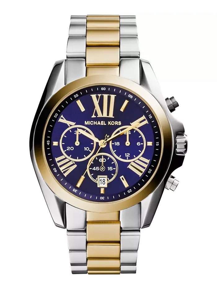 Женские часы Chronograph Bradshaw с двухцветным браслетом из нержавеющей стали, 43 мм, модель