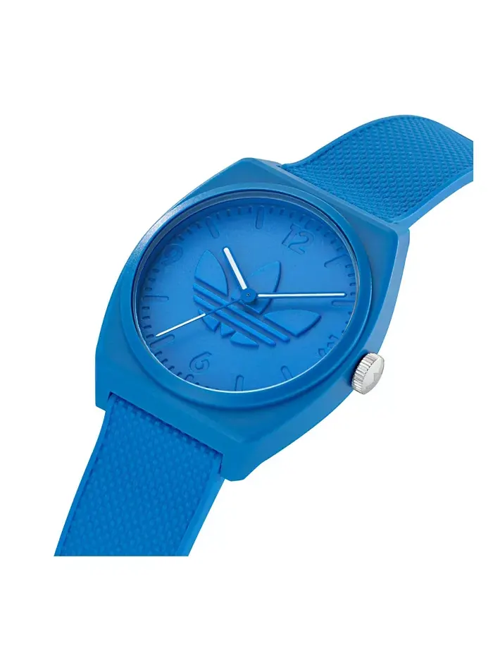 Унисекс-часы Three Hand Project с синим ремешком из смолы, 38 мм adidas — изображение 4 из 4