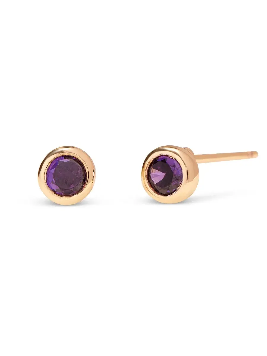 Серьги-пусеты Eliza с камнями, 14k золото brook & york, Feb
