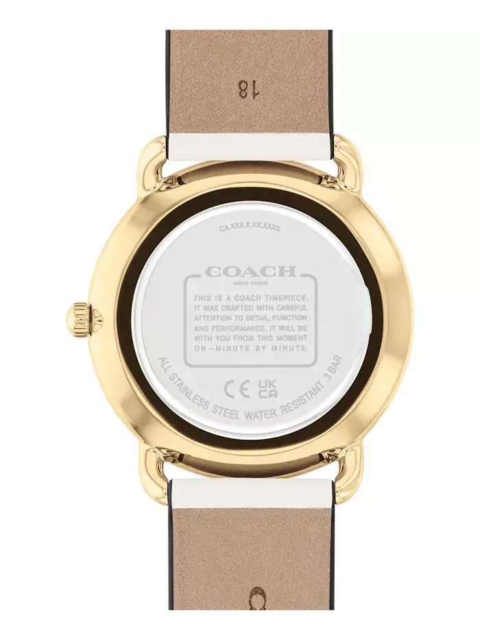 Женские часы Elliot Chalk на кожаном ремешке, 36 мм COACH — изображение 3 из 6