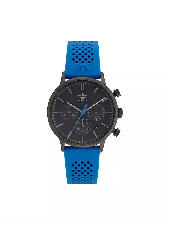 Часы унисекс Chrono Code One Chrono, синий силиконовый ремешок, 40 мм adidas