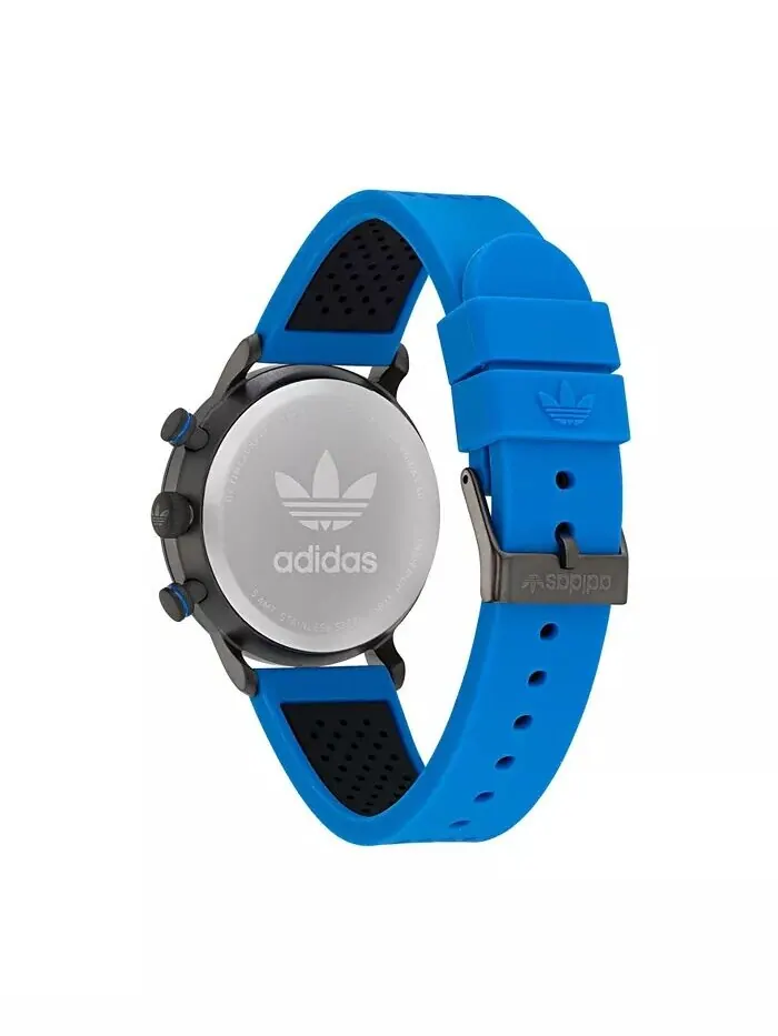 Часы унисекс Chrono Code One Chrono, синий силиконовый ремешок, 40 мм adidas — изображение 3 из 4
