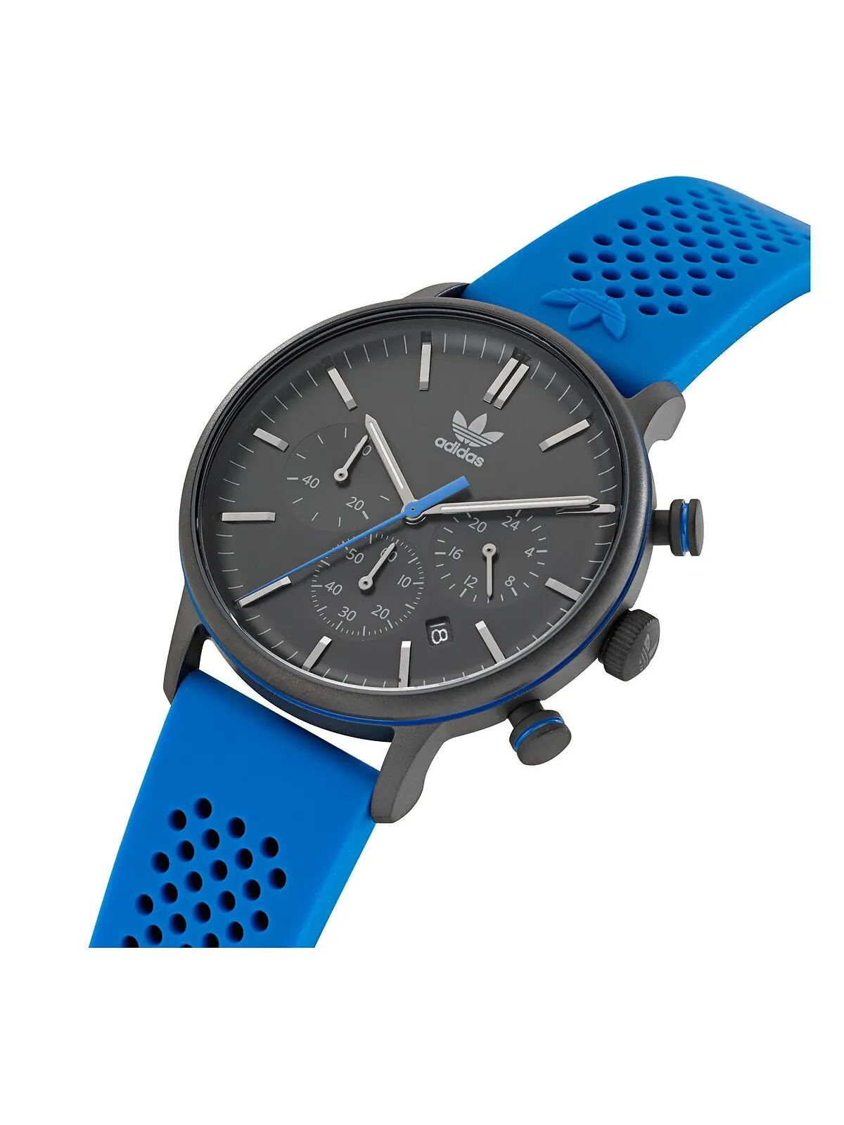 Часы унисекс Chrono Code One Chrono, синий силиконовый ремешок, 40 мм adidas — изображение 4 из 4