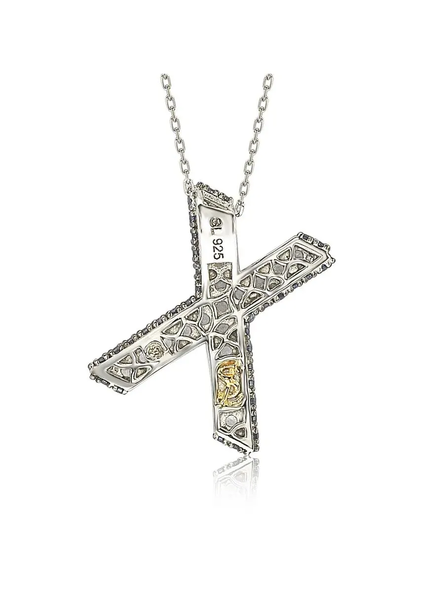Подвеска-кулон с сапфиром в виде буквы W, Sterling Silver Suzy Levian New York, W — изображение 3 из 5