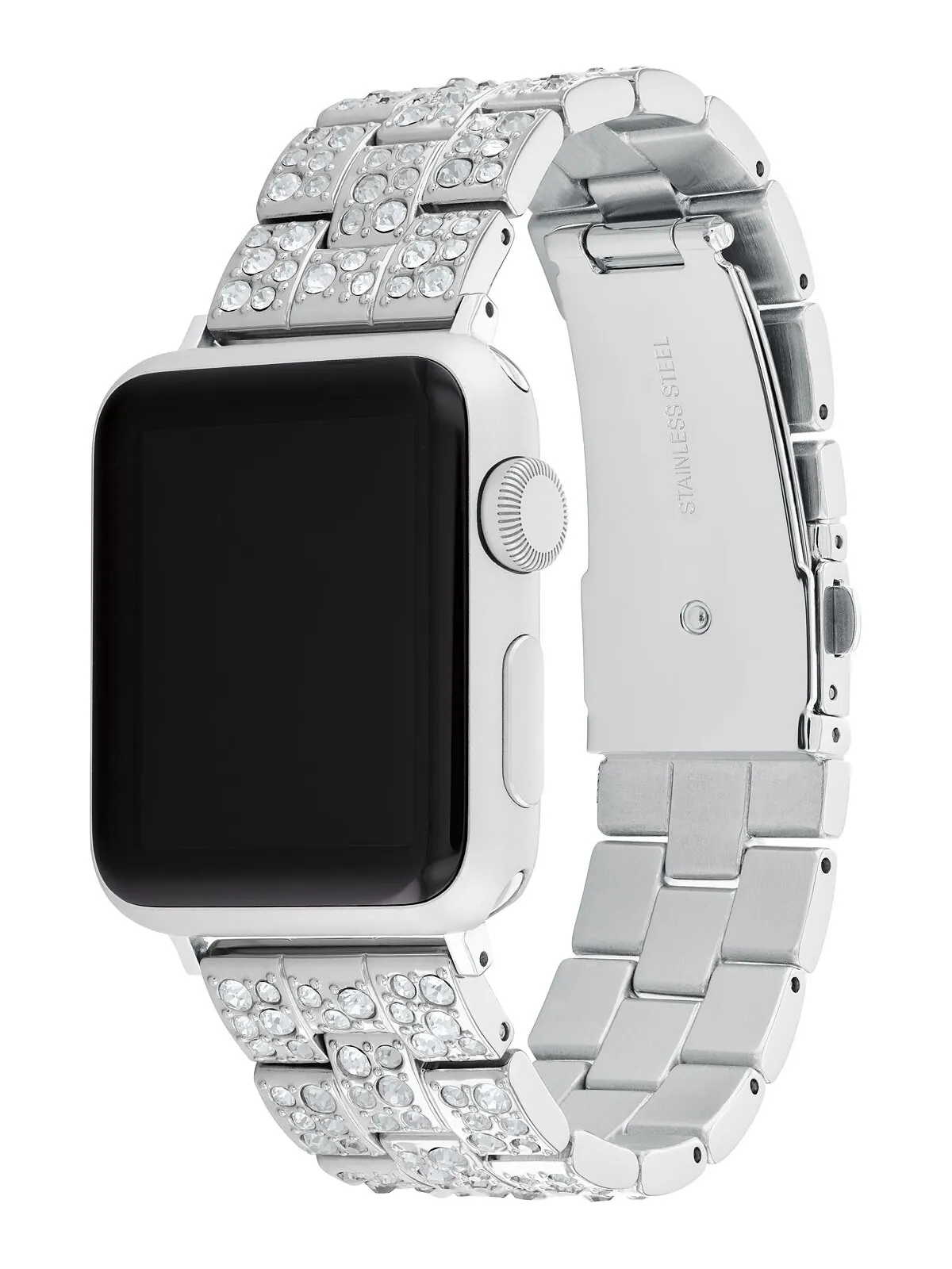 Браслет из нержавеющей стали с кристаллами apple watch, 38, 40, 41 мм COACH — изображение 3 из 4, серебристый