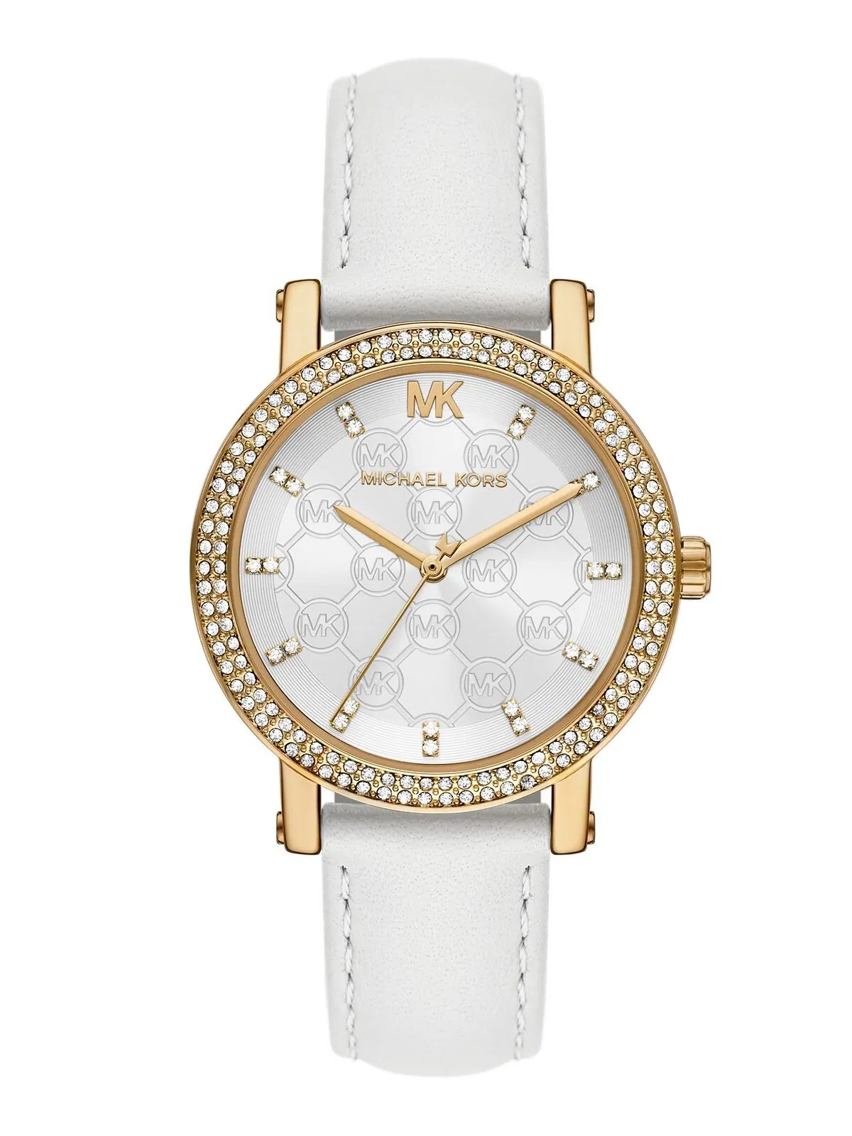 Женские белые кожаные часы Corey с тремя стрелками, 38 мм Michael Kors