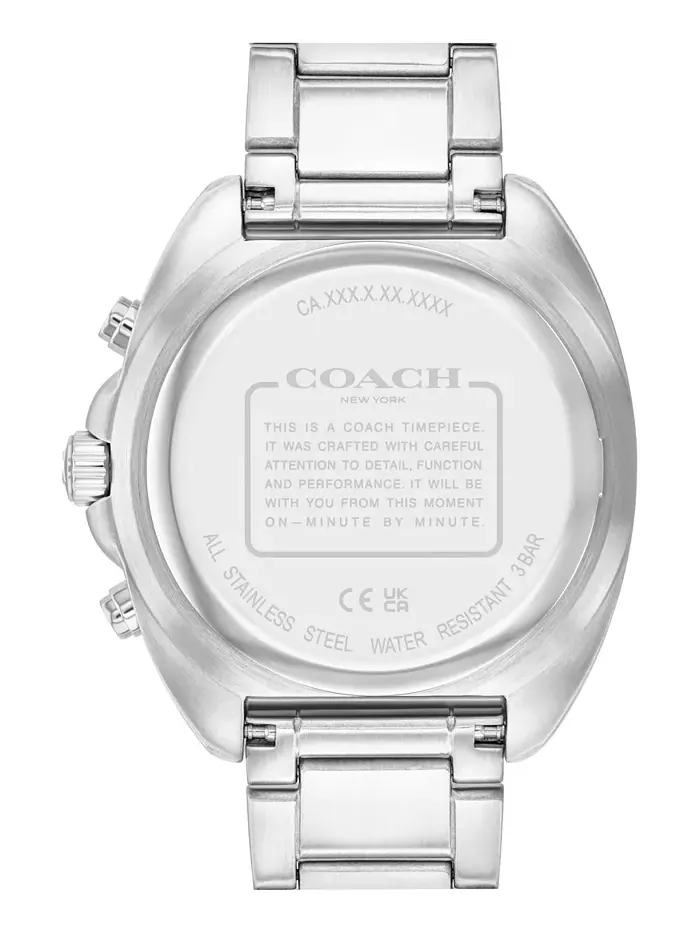 Мужские часы Charter Silver со стальным браслетом, 44.5 мм COACH — изображение 3 из 5