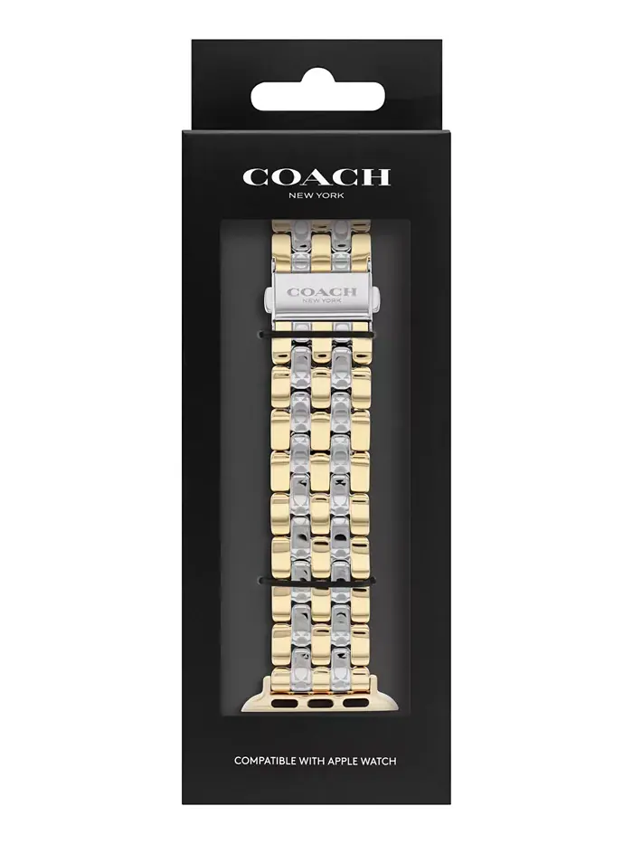 Женский двухцветный браслет Apple из нержавеющей стали 38мм/40мм/41мм COACH — изображение 4 из 5