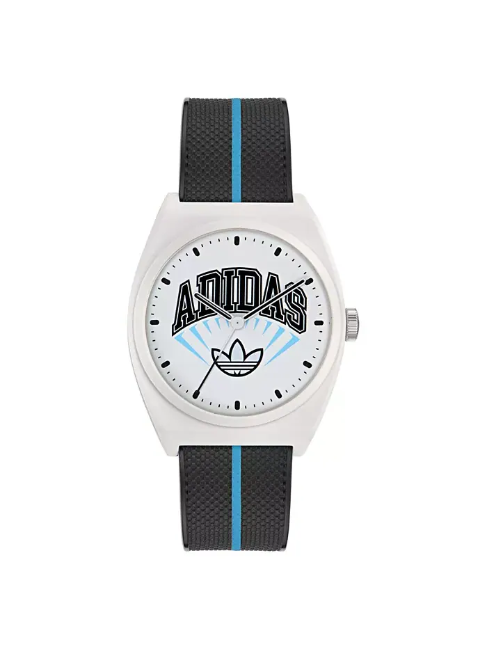 Унисекс аналоговые черные часы из смолы, 38 мм adidas
