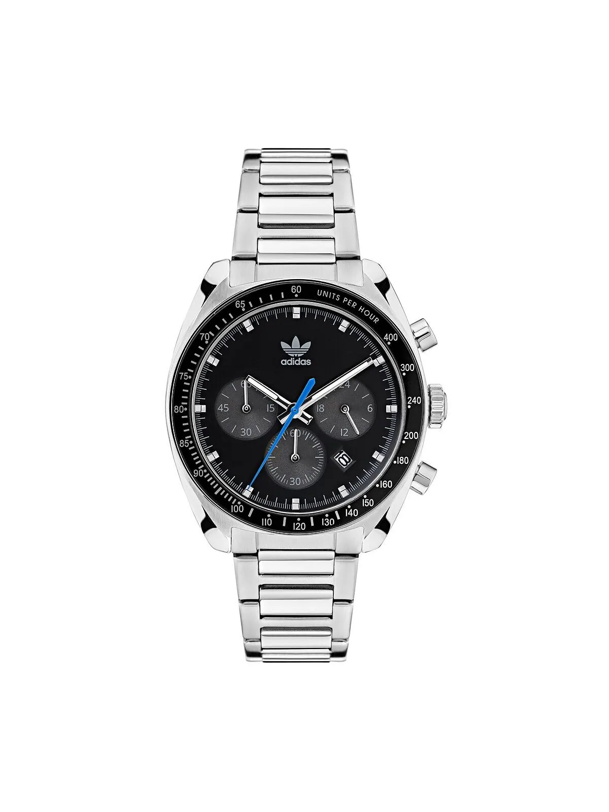 Часы-унисекс с тремя стрелками Edition One Chrono, серебристые часы-браслет из нержавеющей стали — изображение 1 из 4