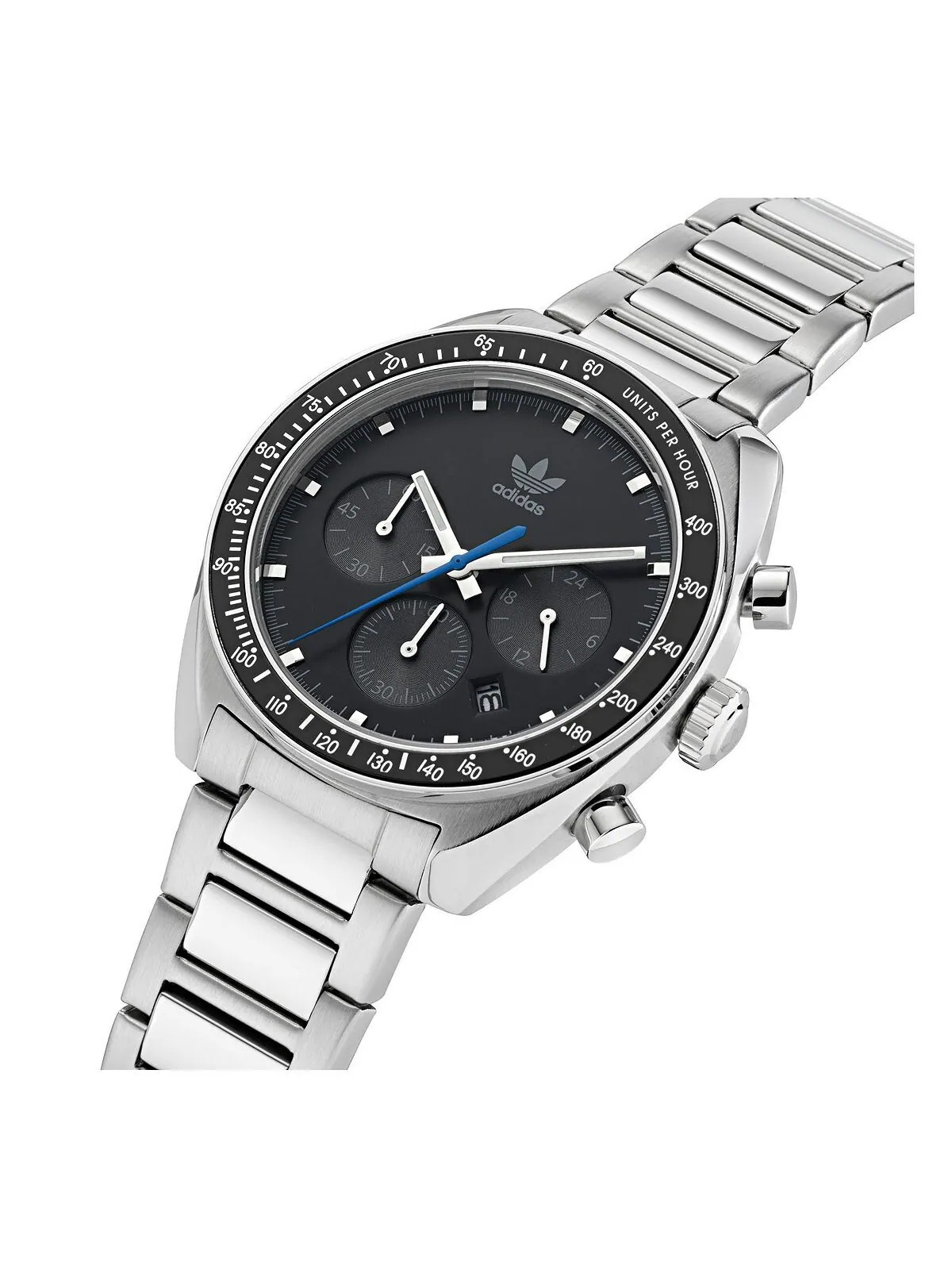 Часы-унисекс с тремя стрелками Edition One Chrono, серебристые часы-браслет из нержавеющей стали — изображение 4 из 4