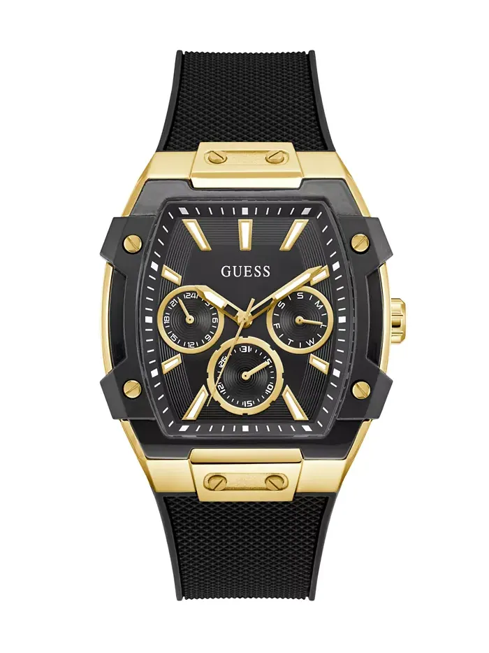 Мужские многофункциональные часы в черно-золотом тоне, 44mm Guess