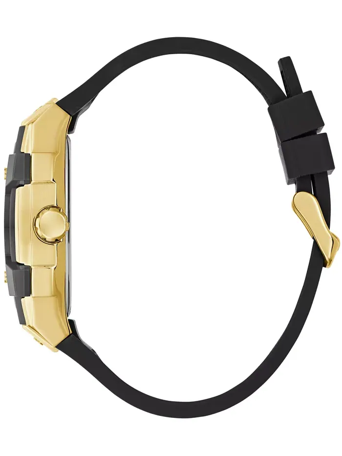 Мужские многофункциональные часы в черно-золотом тоне, 44mm Guess — изображение 3 из 6