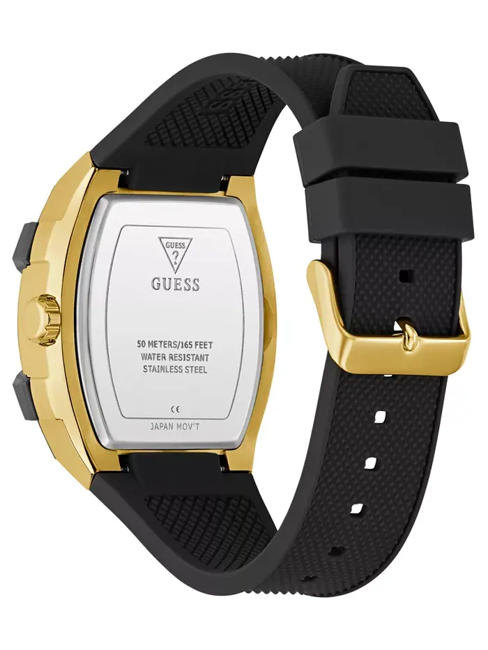 Мужские многофункциональные часы в черно-золотом тоне, 44mm Guess — изображение 4 из 6