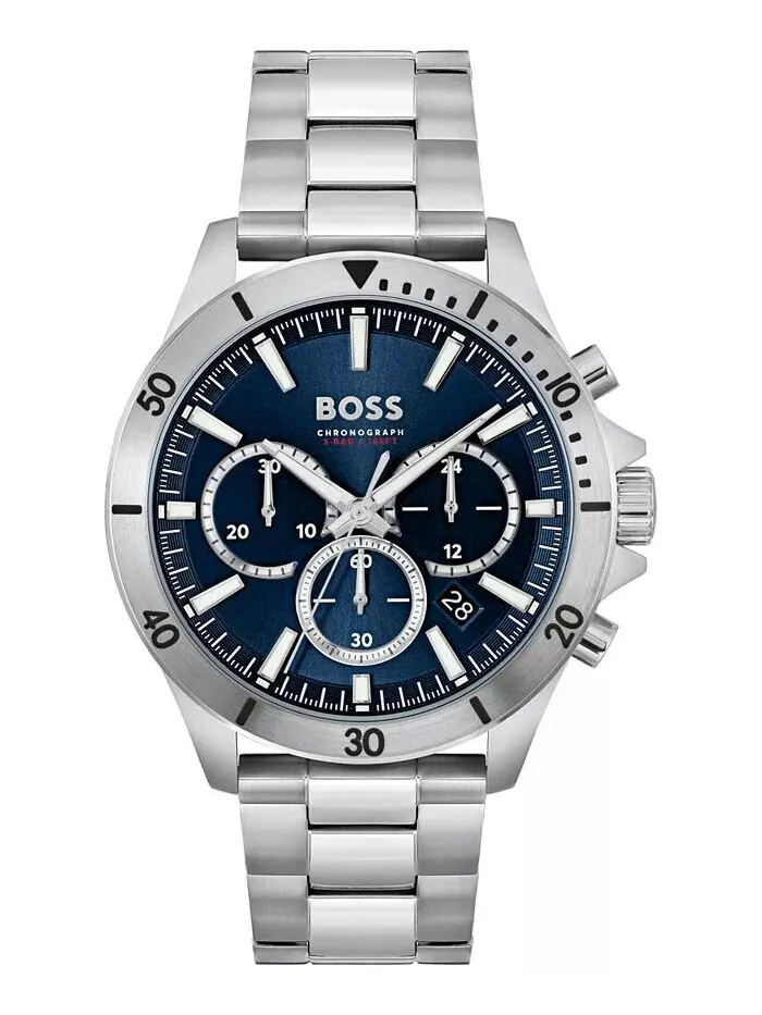 Мужские часы-хронограф Troper с браслетом из нержавеющей стали, 45 мм Hugo Boss — изображение 1 из 3