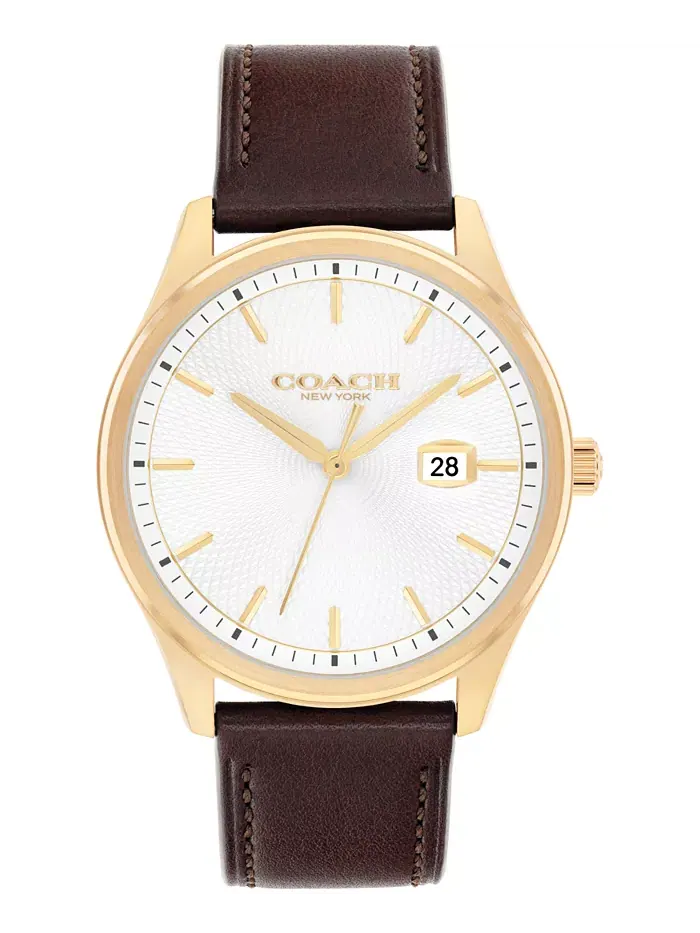 Женские наручные часы Oliver Brown из натуральной кожи теленка, 41 мм COACH