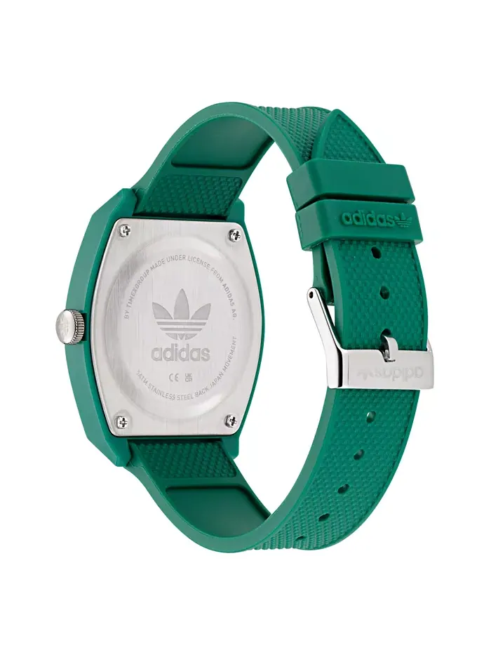 Унисекс аналоговые часы с зеленым корпусом из смолы, 38 мм adidas — изображение 2 из 4