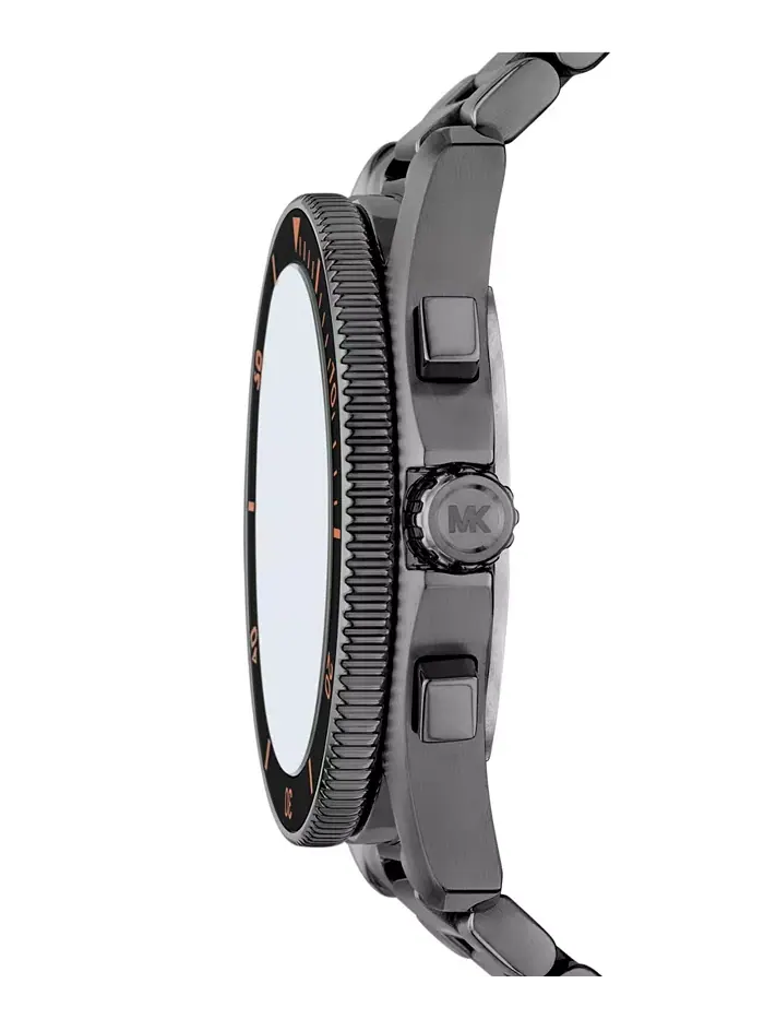 Мужские морские часы-хронограф из нержавеющей стали Gunmetal, 45 мм Michael Kors — изображение 2 из 5