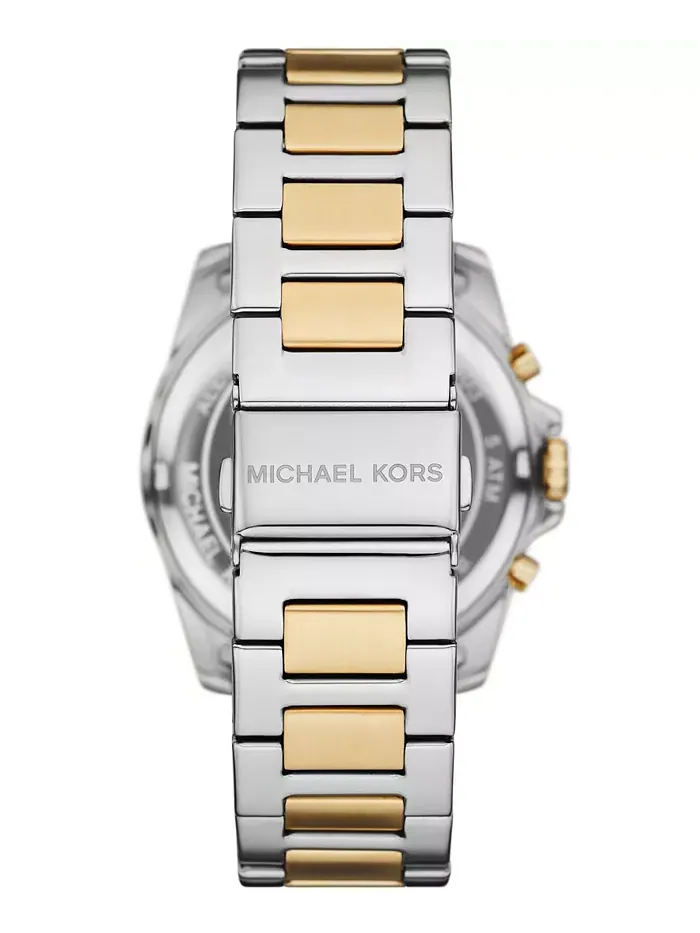 Мужские часы Alek Chronograph с двухцветным корпусом из нержавеющей стали, 44 мм Michael Kors — изображение 3 из 4